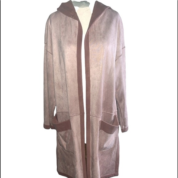 b New York Beautiful Open Front Soft Trench Coat - Picture 5 of 13